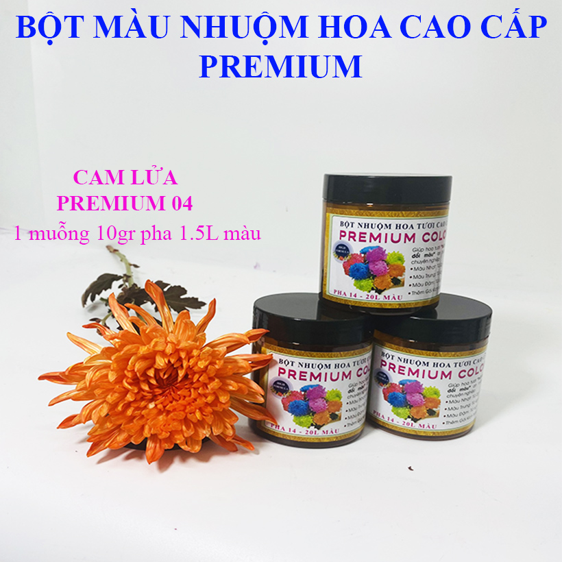 Gói Bột Nhuộm Hoa Tươi Màu Cam Lửa PREMIUM nhuộm trên 250 cành hoa, 1 gói pha 1.5L màu Công Nghệ Israel cải tiến mới