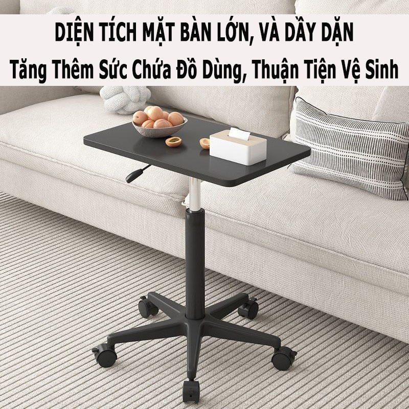 Bàn Học Nâng Hạ Thủy Lực; Bàn Làm Việc Di Động Văn Phòng; Bàn Ăn Có Bánh Xe; Thay Đổi Chiều Cao Thông Minh