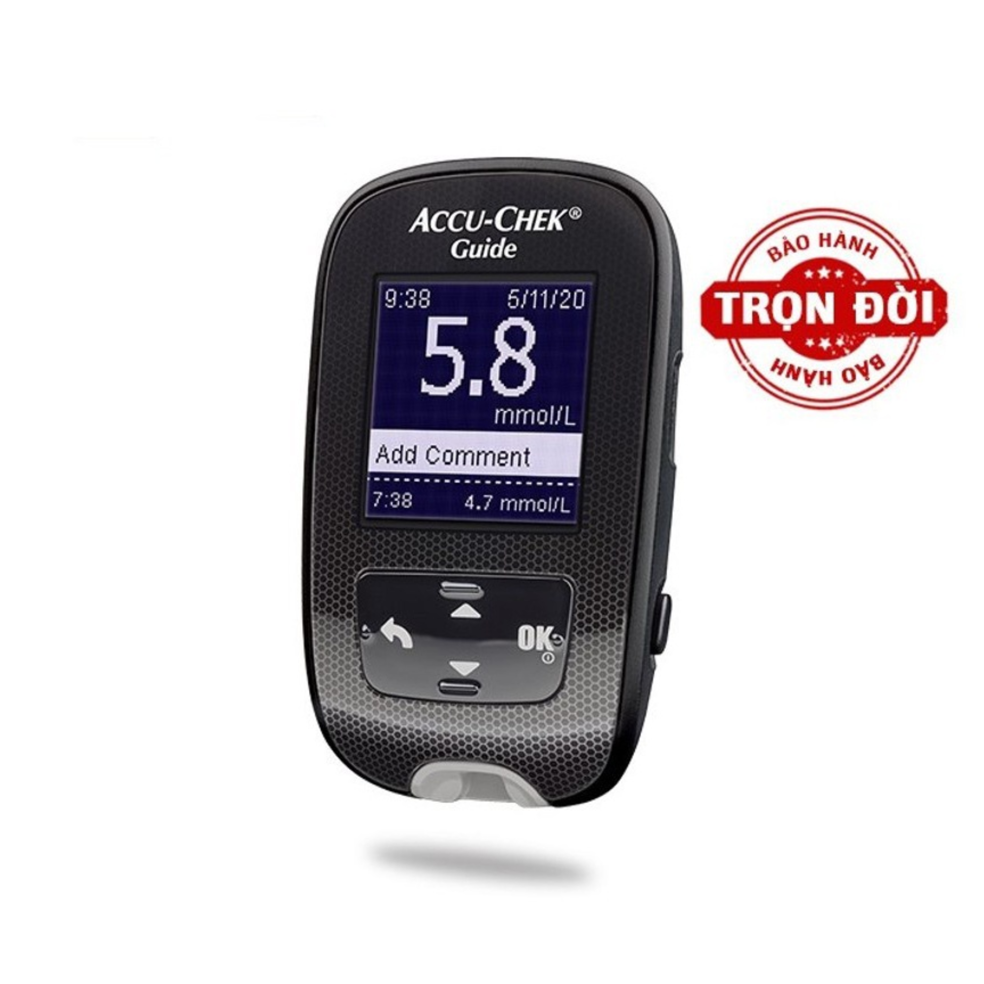 [BH Trọn Đời] Máy đo tiểu đường Accu-Chek Guide mmol/L kèm dụng cụ lấy máu FastClix & trụ 6 kim