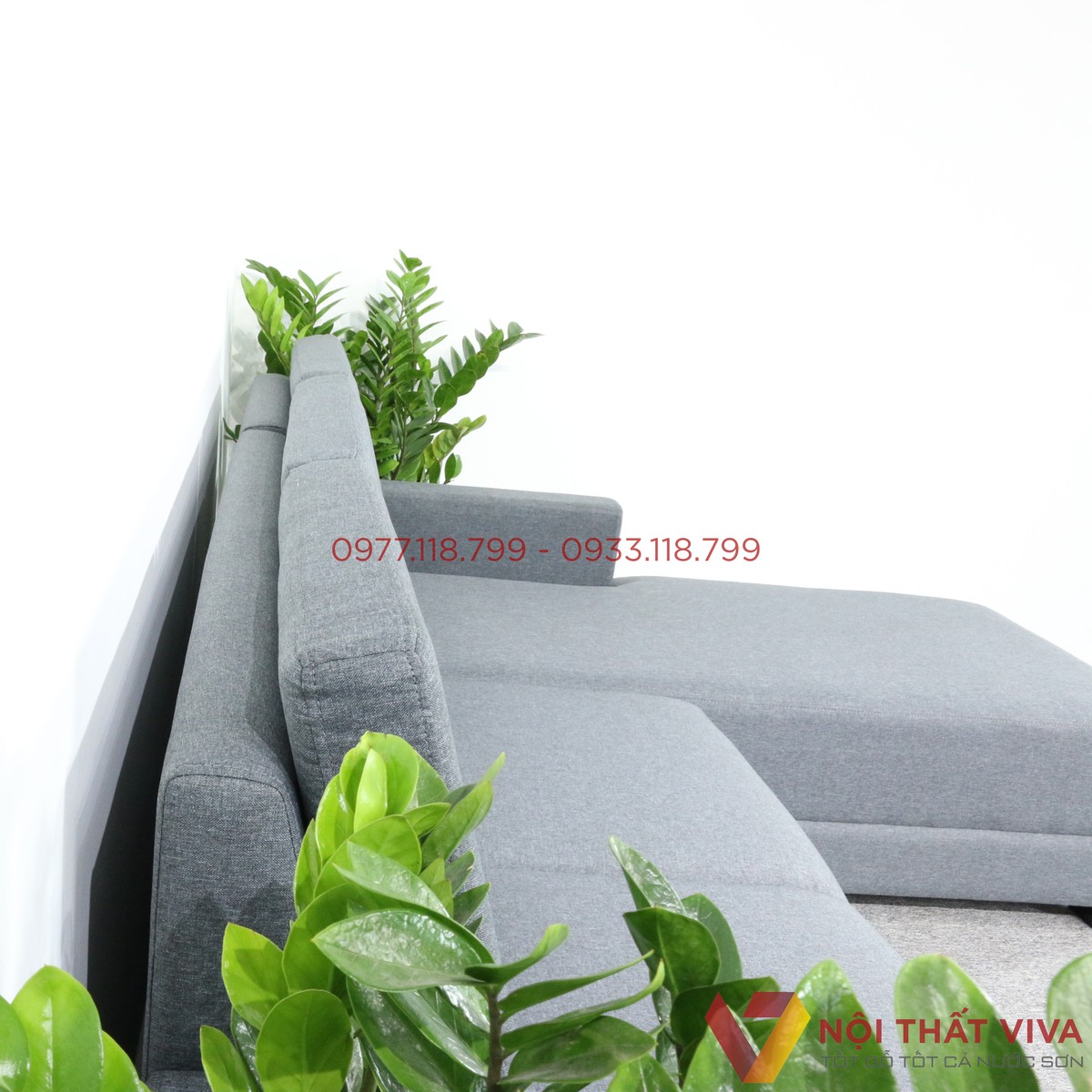 Bộ Sofa Góc Chữ L Bọc Nỉ Gọn Đẹp Hiện Đại Giá Rẻ