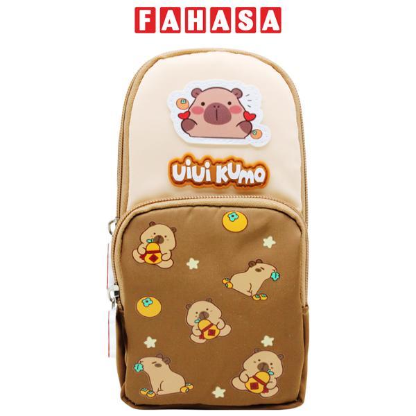 Bóp Viết Vải Dạng Đứng Capybara - Shunde 9128 - Màu Nâu Đậm
