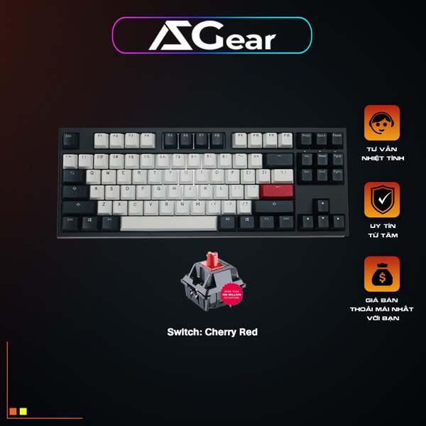 Bàn phím cơ Gaming Ducky One 2 Tuxedo TKL, Mới 100% Fullbox. Hàng chính hãng