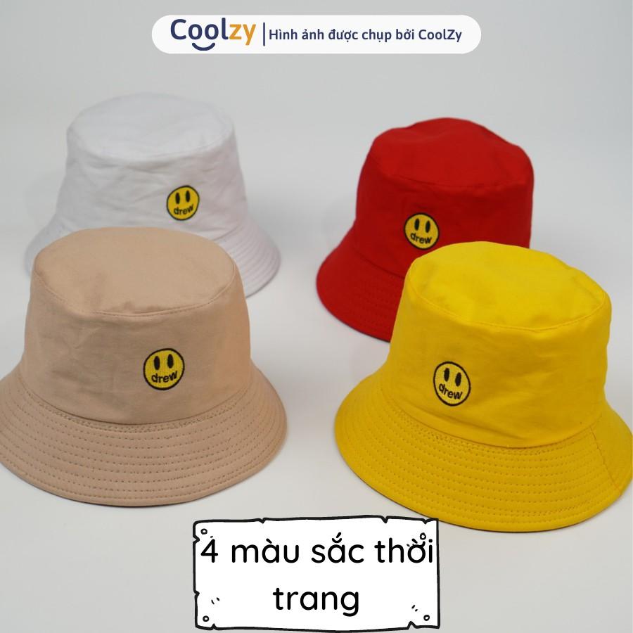 Mũ bucket 2 mặt ️ Nón tai bèo vành tròn thêu hình DREW thời trang form unisex nam nữ N35