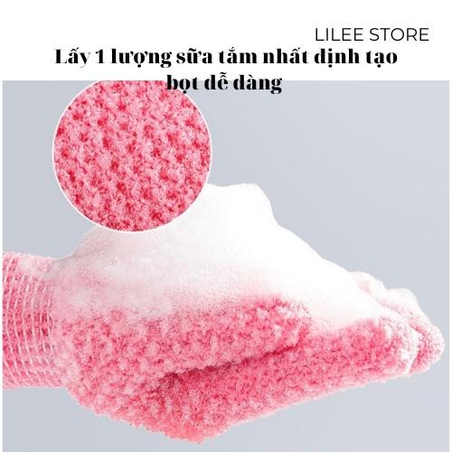 1 Đôi Găng tay tắm cao cấp tẩy tế bào chết body hiệu quả, mờ thâm, làm da mịn và trắng sáng lên 12x19cm