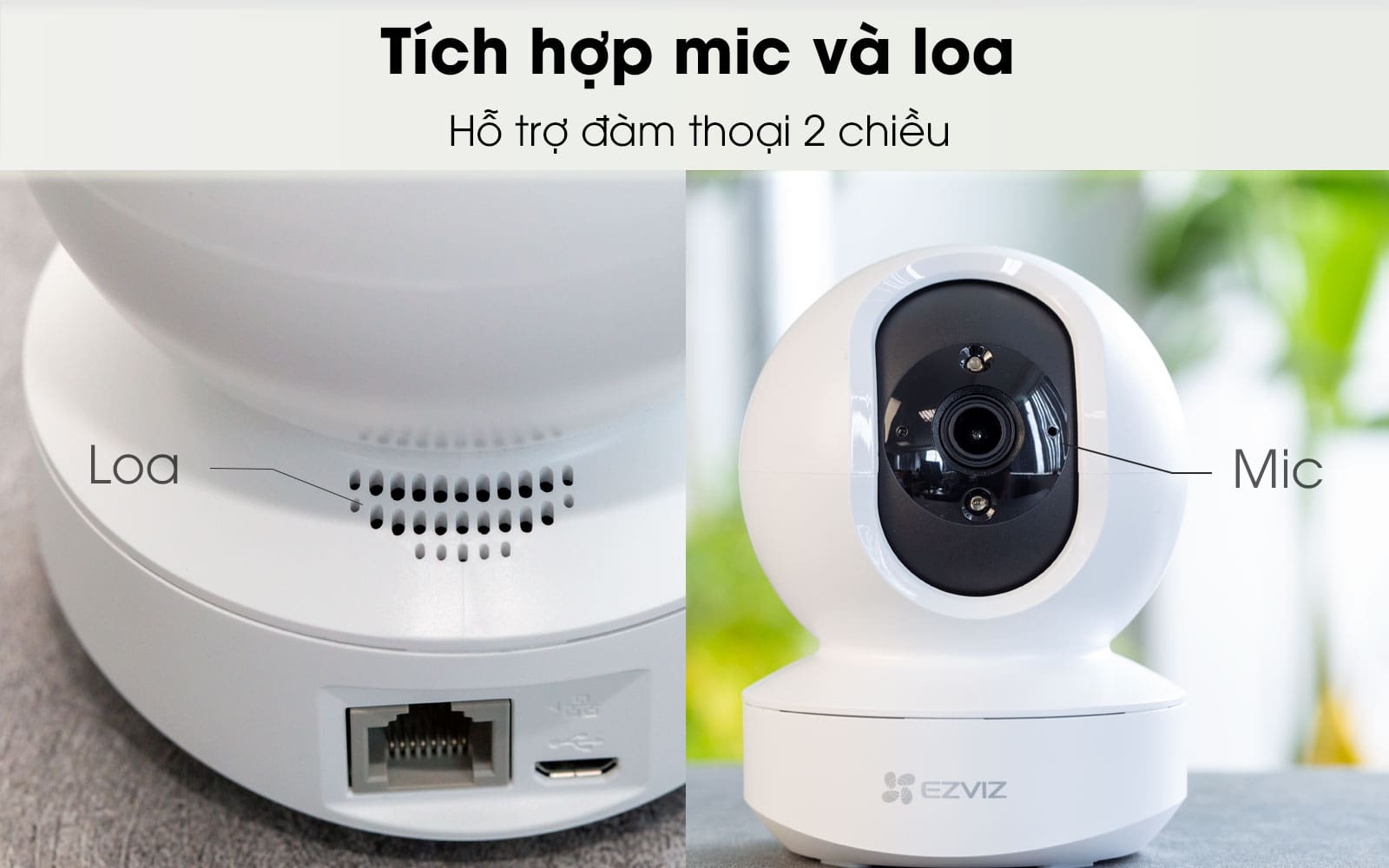 Camera IP Wifi Trong Nhà Ezviz TY1 2MP Quay Quét 360 độ, Đàm Thoại 2 Chiều - Hàng chính hãng