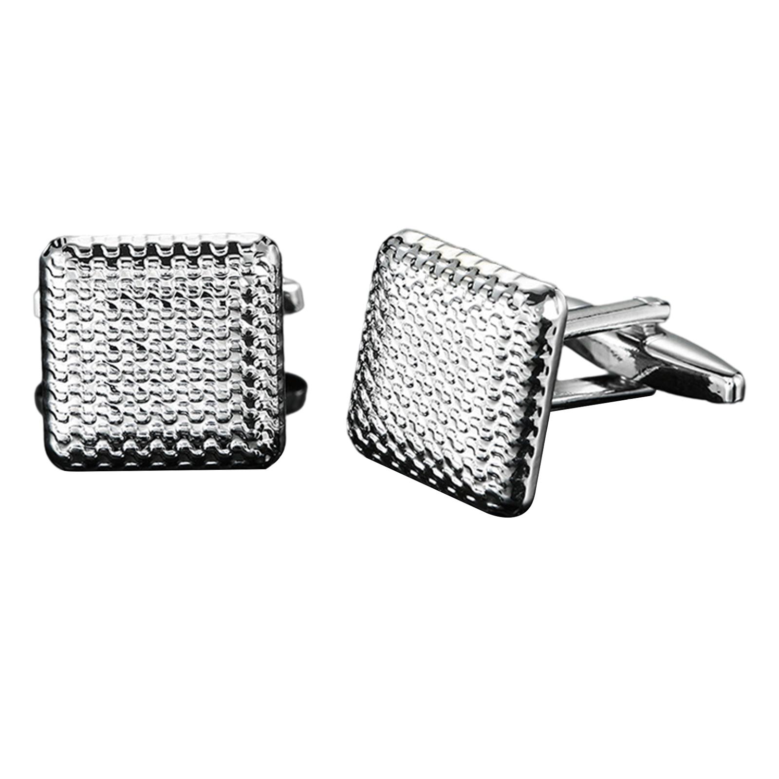 1 Pair Men Square Cufflinks Party Tuxedo Shirt Cuff Links