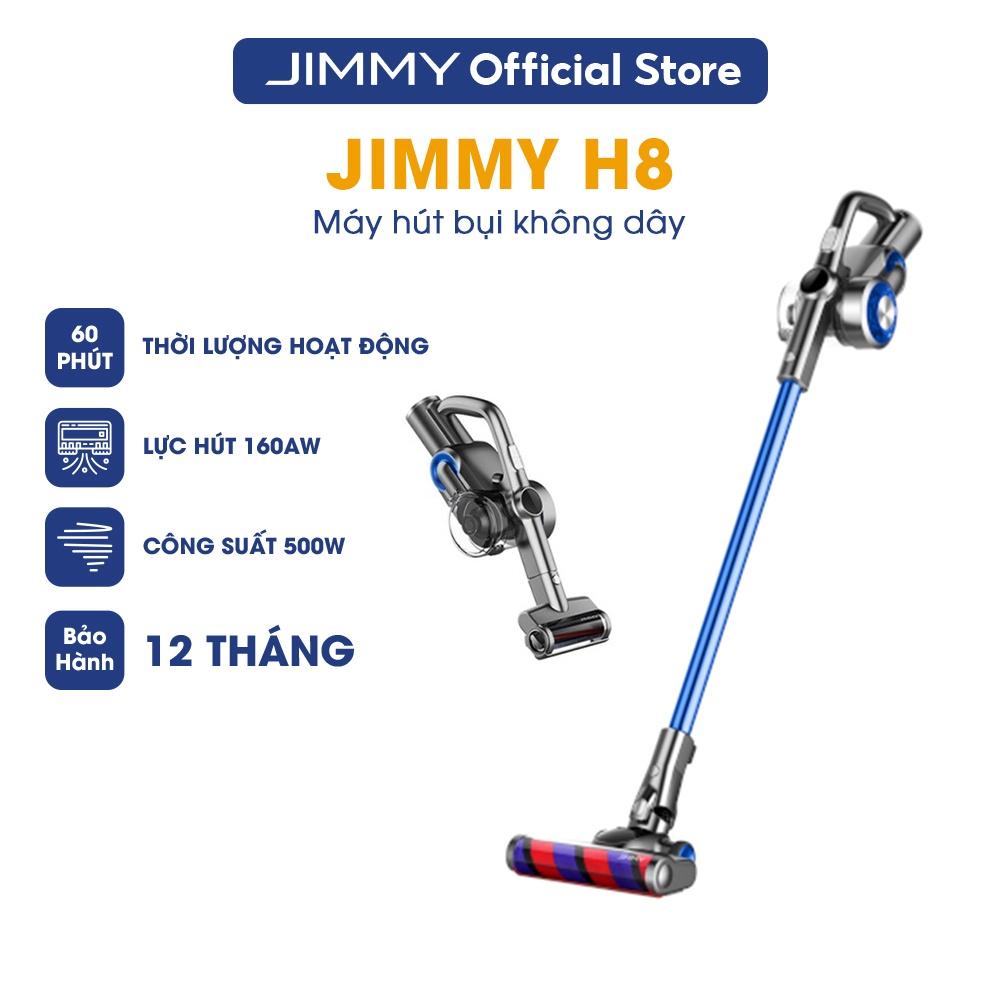 Máy hút bụi Cầm Tay không dây JIMMY H8 Áp lực hút 25000Pa Lực hút Mạnh Pin Tháo Rời Nhiều Đầu Hút Nhẹ Nhiều Chế Độ Hút-Hàng Chính Hãng