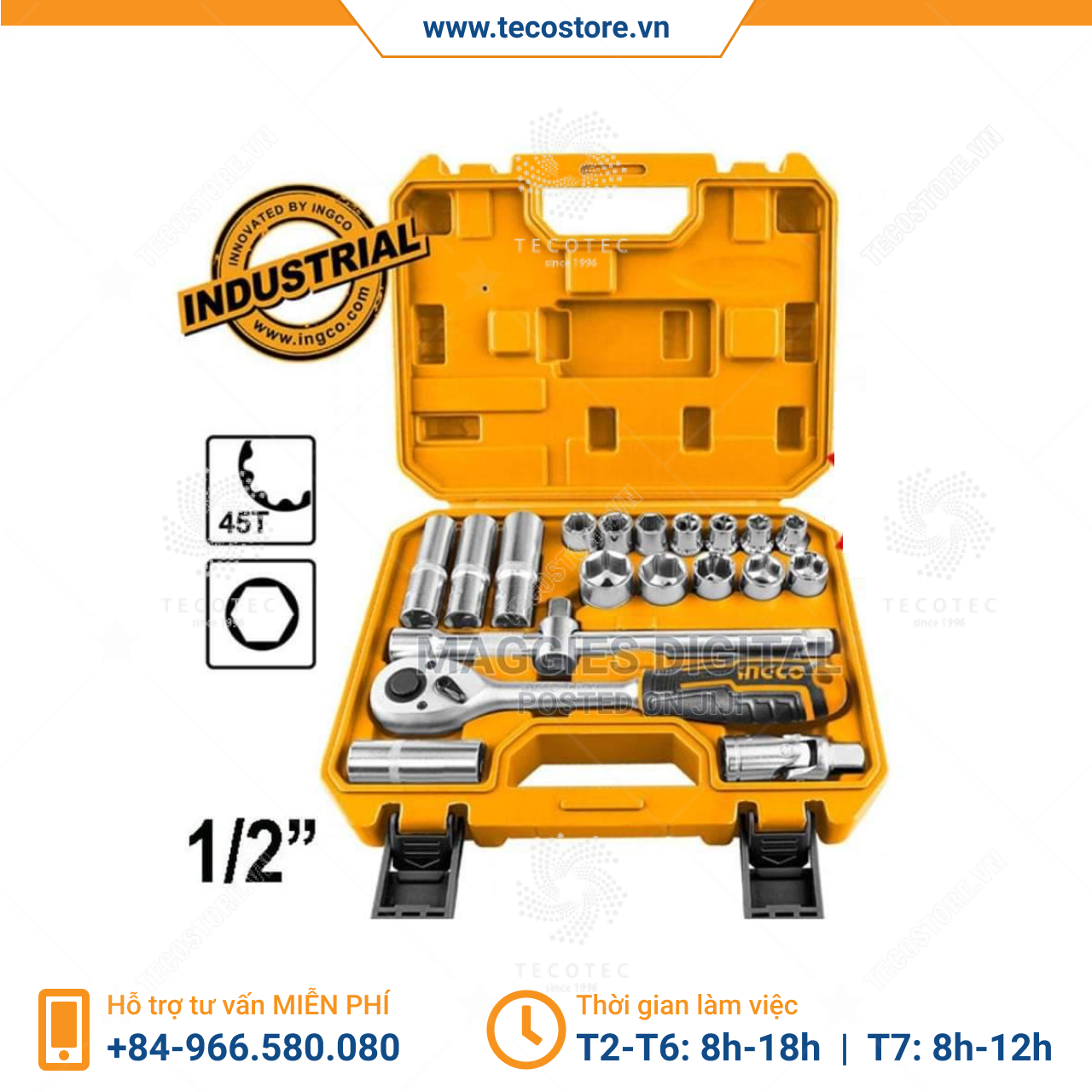 Bộ 20 đầu tuýp INGCO HKTS12201