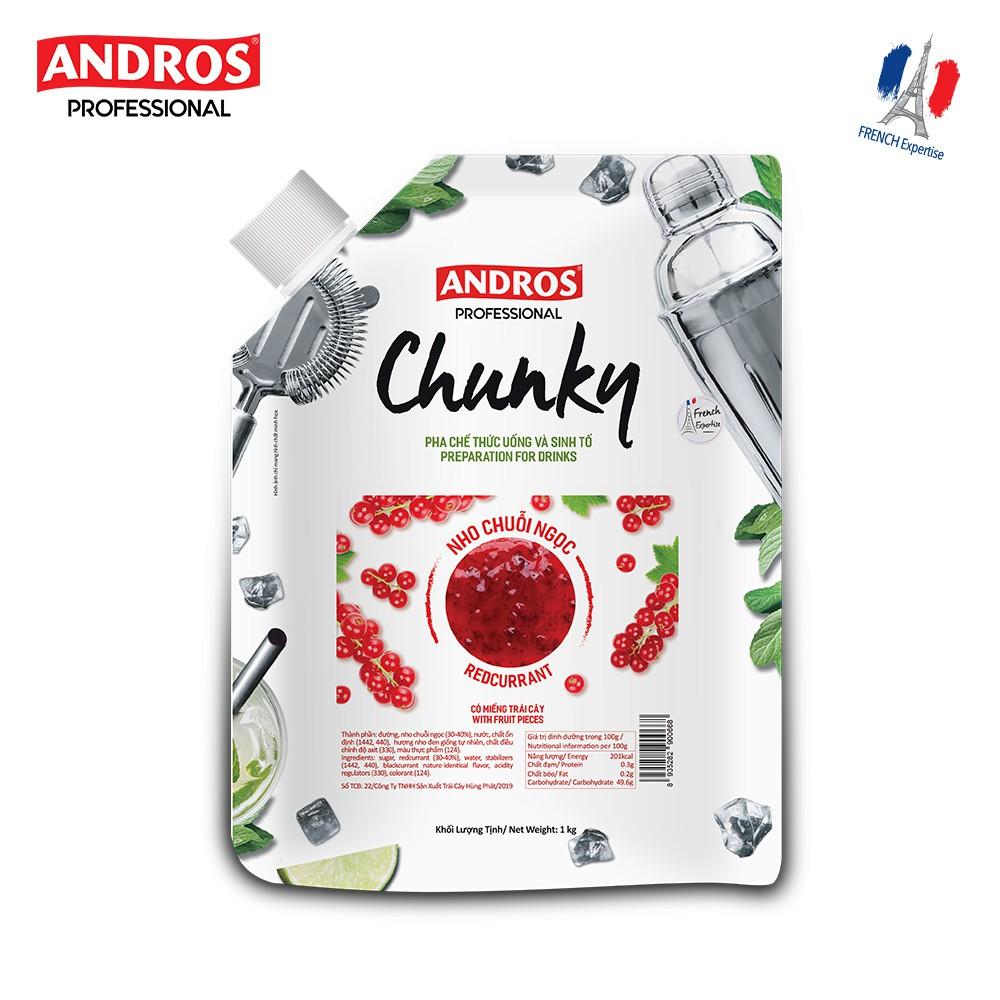 Mứt Trái Cây Pha Chế Nho Chuỗi Ngọc - Có Miếng Trái Cây Thật - ANDROS CHUNKY - 1KG