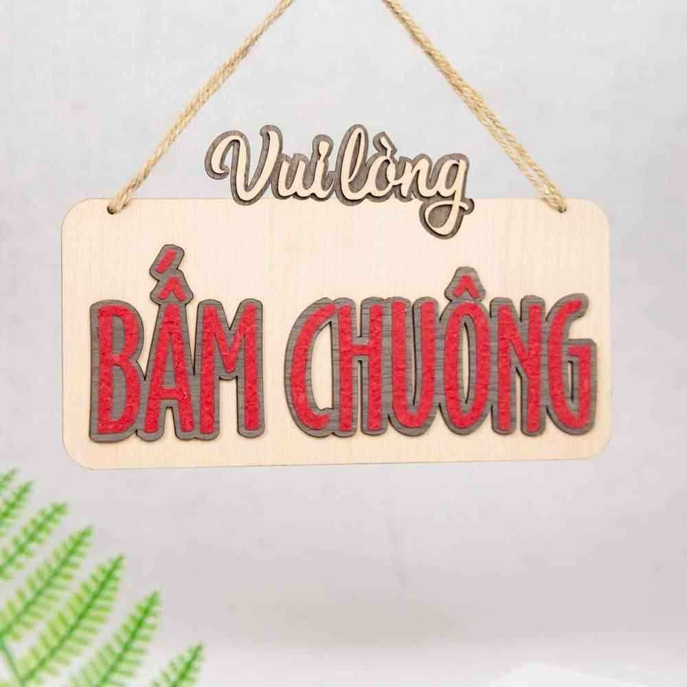 Bảng treo BA14 BA18 vui lòng gõ cửa bấm chuông