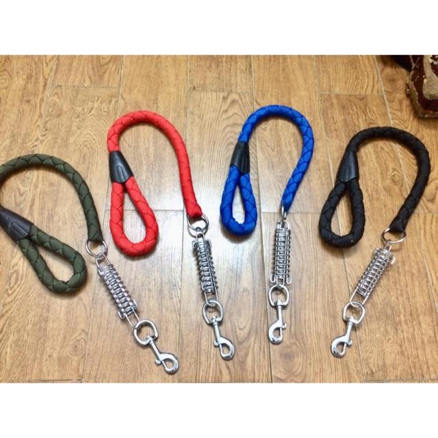 Dây dắt chó lớn bằng dù có móc trợ lực, dây dắt cường lực chó pitbull,rottweiler,gsd,malinois