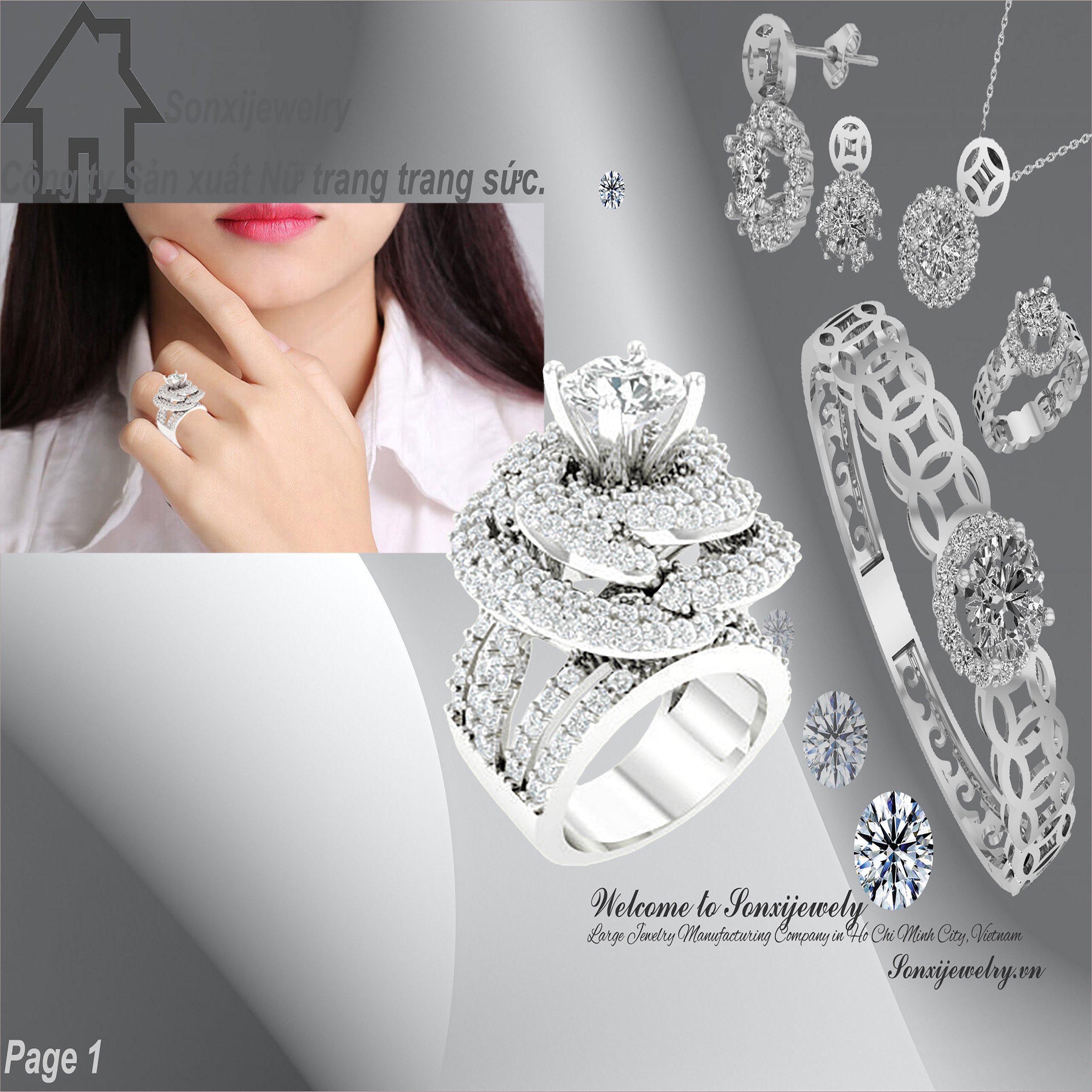 NHẪN NỮ MẠ VÀNG MẪU ĐẸP 203