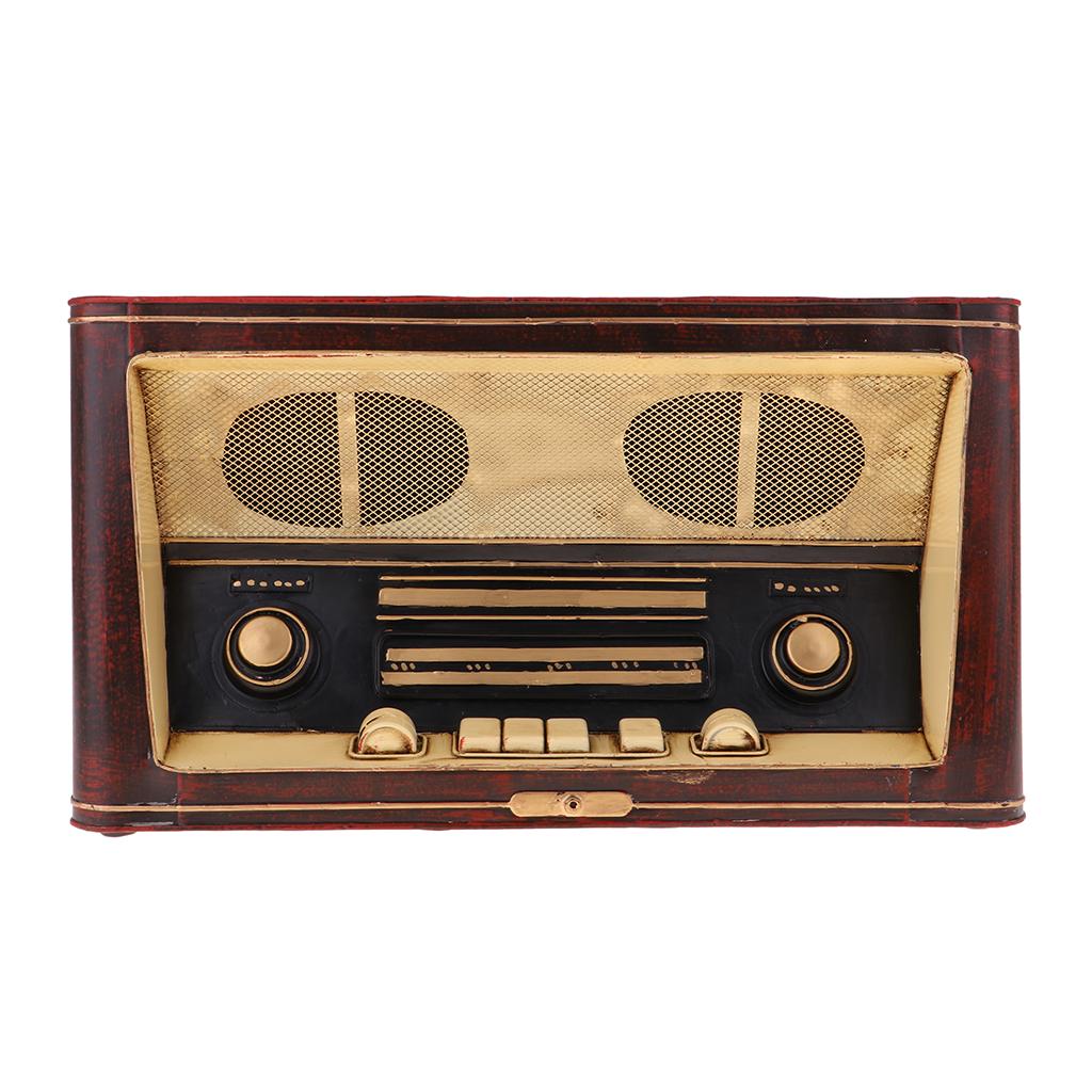 Sắt Đài Phát Thanh Mẫu Retro Hoài Cổ Đồ Trang Trí Thanh Phòng Ngủ Trang Trí Nhà Đạo Cụ