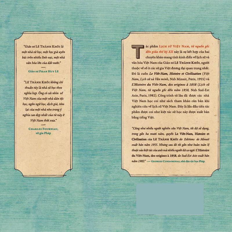 Sách - Lịch Sử Việt Nam Từ Nguồn Gốc Đến Giữa Thế Kỉ XX (Nhã Nam HCM)