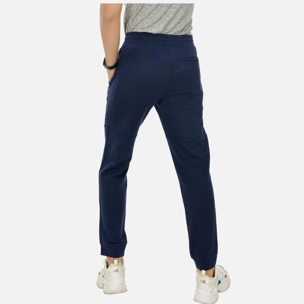 Quần jogger nam CIZA thể thao cao cấp ống suông có khoá túi size S M L XL màu navy QGDS10