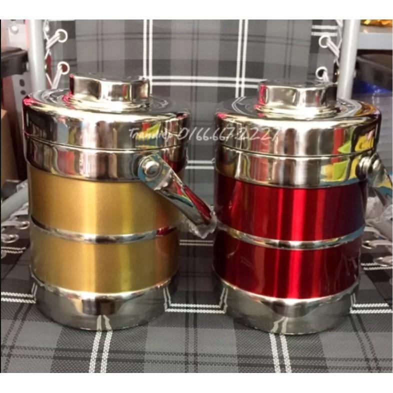 Cà Men giữ nhiệt 3 ngăn công nghệ Hàn Quốc 1.4L-camen 3 ngăn giữ nhiệt inox -Camen giu nhiet 3 ngan, Cap long, Hộp đựng