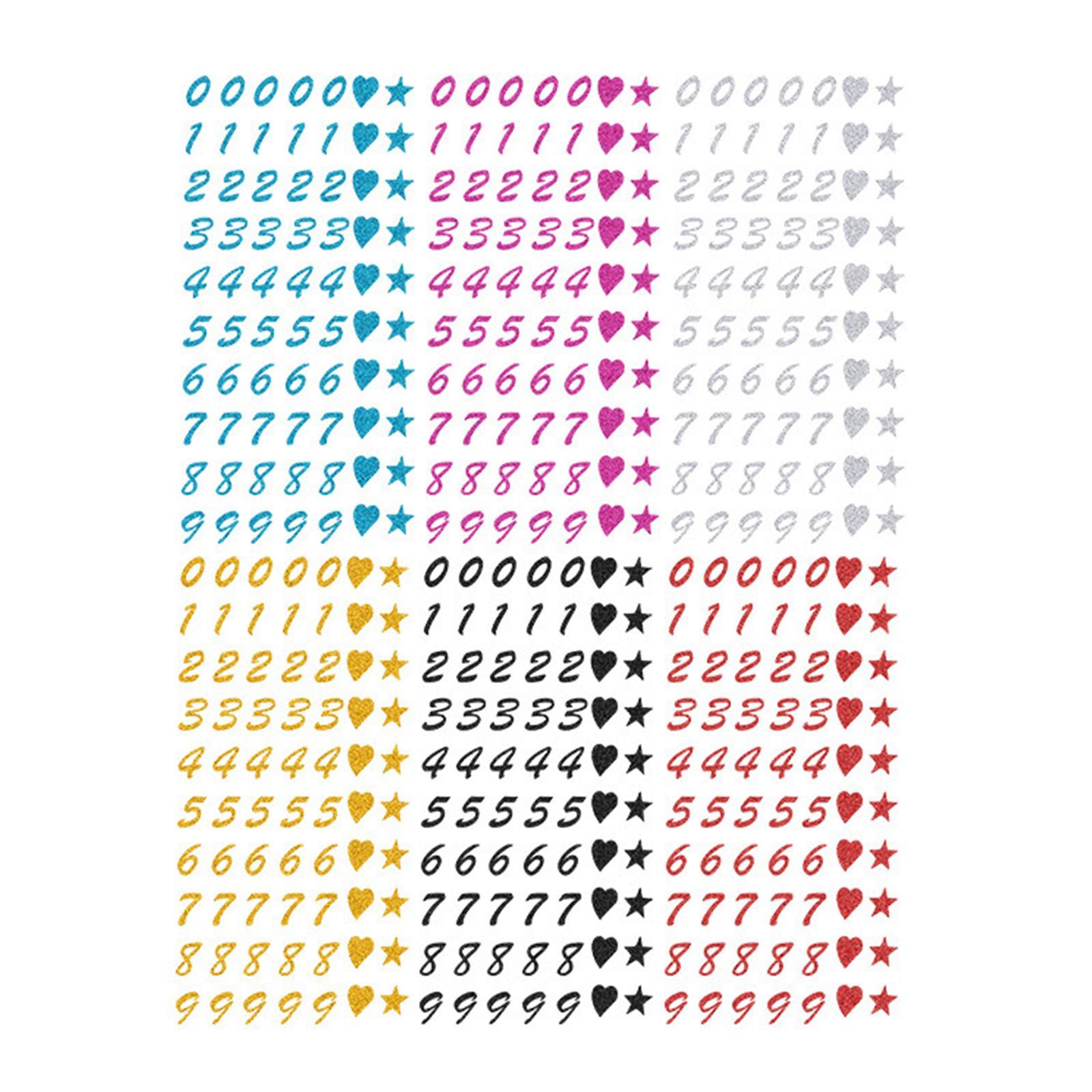 6x Self Adhesive Sticker Journal Colorful Word Stickers Album School Supplies Label Calendar