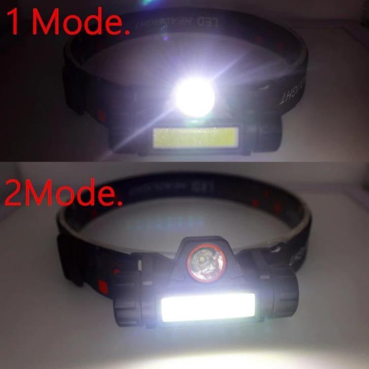 Đèn pin đội đầu siêu sáng 2 BÓNG 101, 3 Bóng Led T6 - Tặng kèm pin và sạc