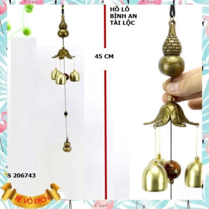 Chuông gió ️️ Chuông gió hồ lô trang trí bằng đồng cầu bình an và tài lộc 206743 ️Evoucher️