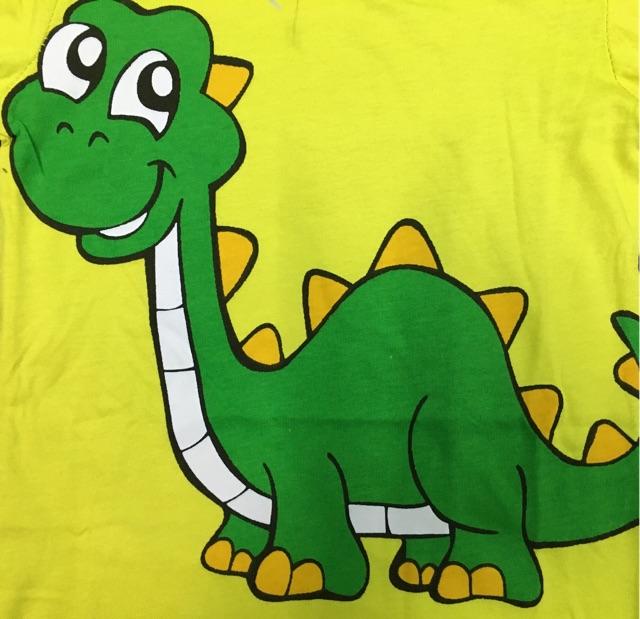 18m-6T: Áo thun hè Khủng long xanh bé trai
