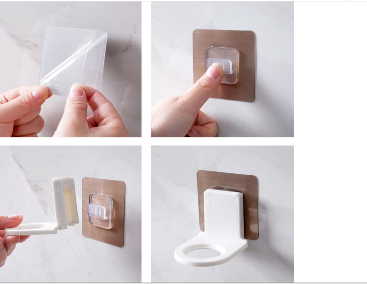 MÓC DÁN TƯỜNG TREO BÌNH NƯỚC RỬA TAY, DẦU GỘI, SỮA TẮM CÓ VÒI XỊT SIÊU CHẮC