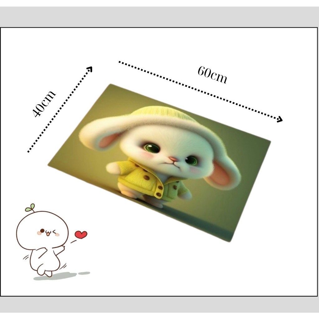 Thảm Lau Chân Thấm Nước Thảm Chùi Chân 40x60cm Trải Sàn Đế Cao Su Chống Trơn Trượt Giao Màu Ngẫu Nhiên