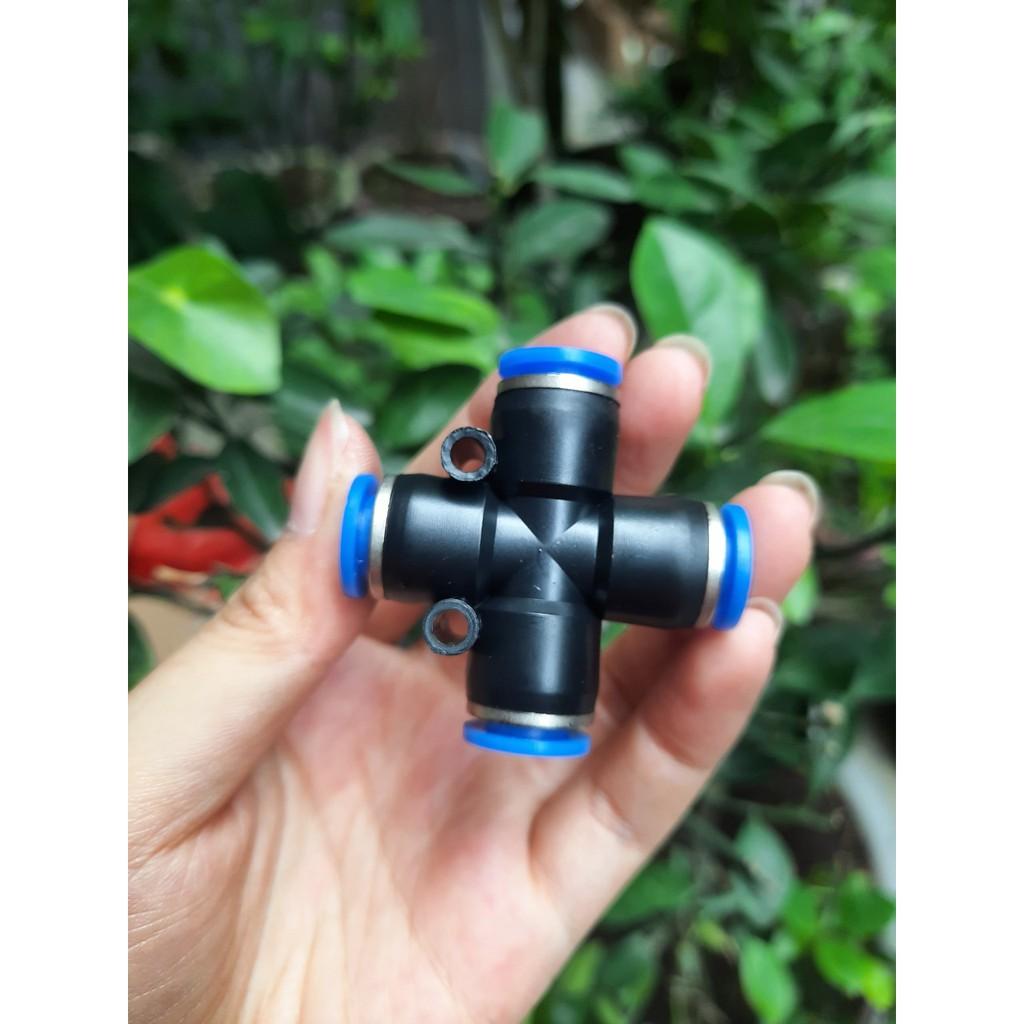 Combo 10 Cut chữ thập nối ống plastic dùng cho ống 8mm trong hệ thống phun sương
