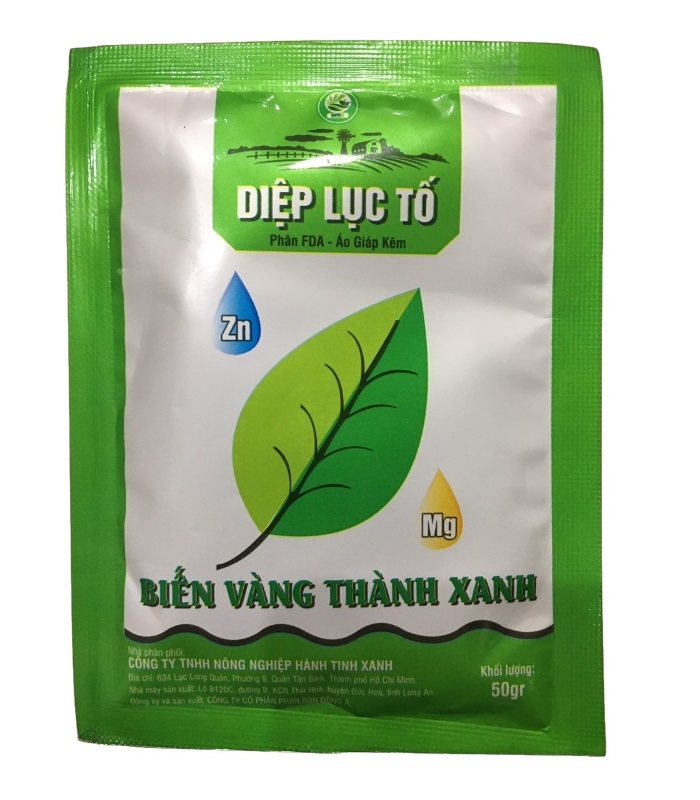 Phân vi lượng dễ hấp thụ Diệp Lục Tố - giúp biến lá vàng thành xanh - dày lá - quả to đẹp