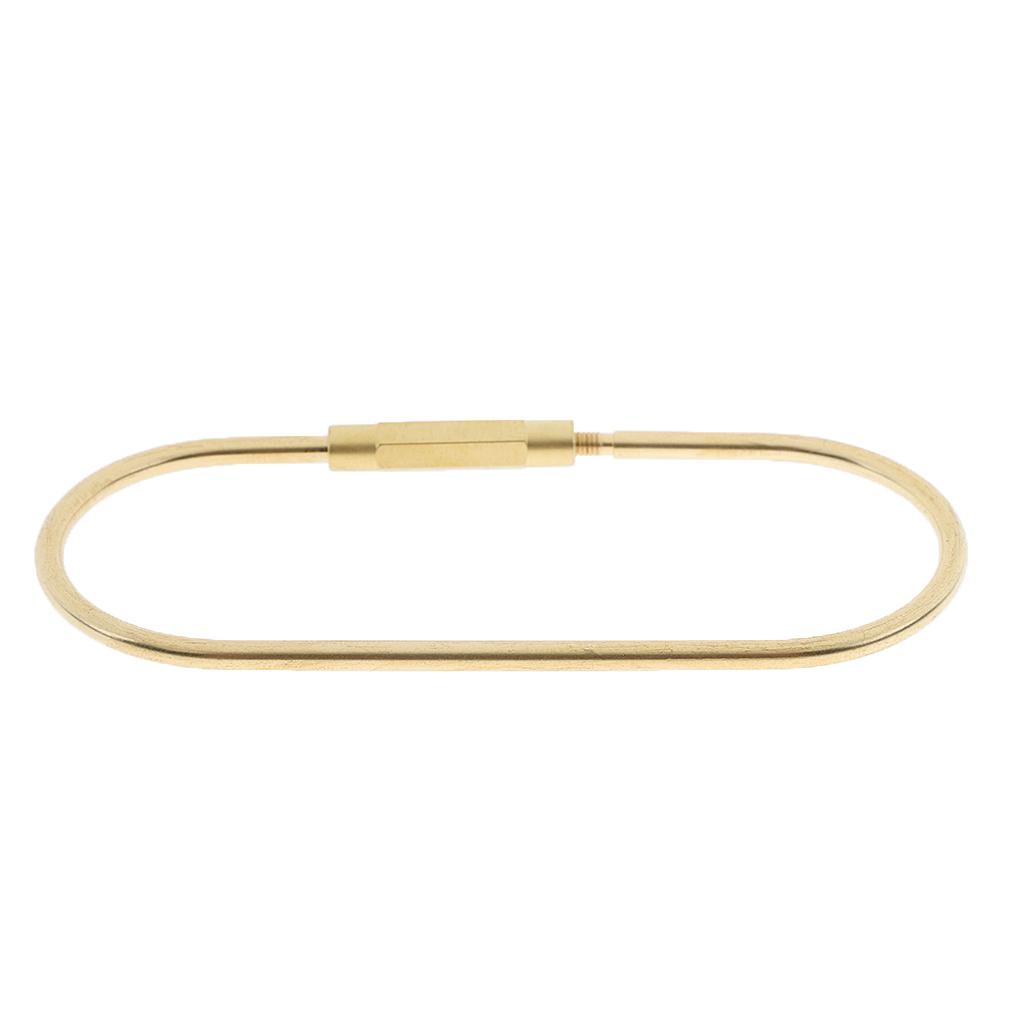 Durable Brass Screw Lock Keychain Ring Clip Tool Hook Clasp O shape