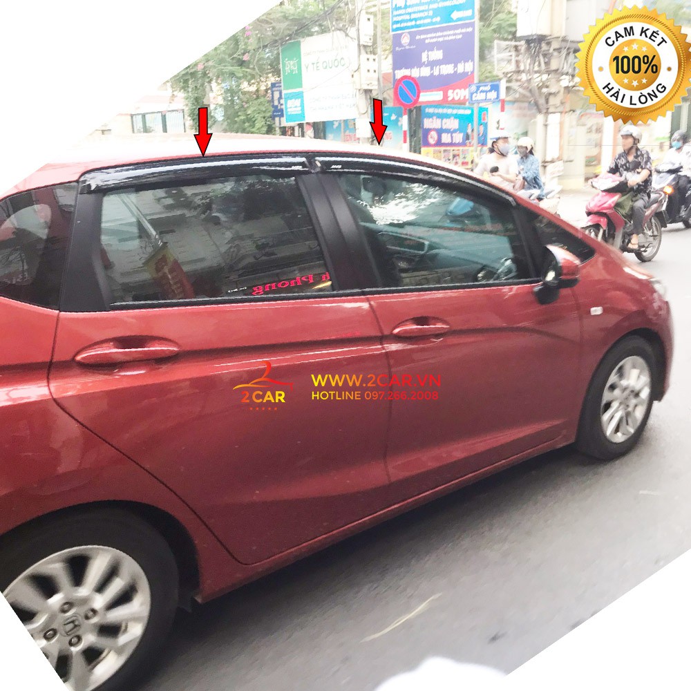 Vè Che Mưa Xe Honda Jazz 2015- 2023 nhựa đen - Giá 1 bộ