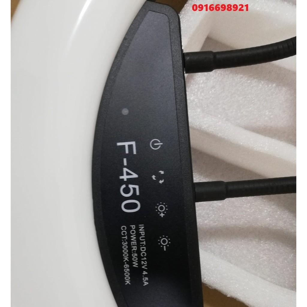 Đèn live stream 45cm 3 kẹp điện thoại KHÔNG CHÂN LiveStream, makeup, phun săm