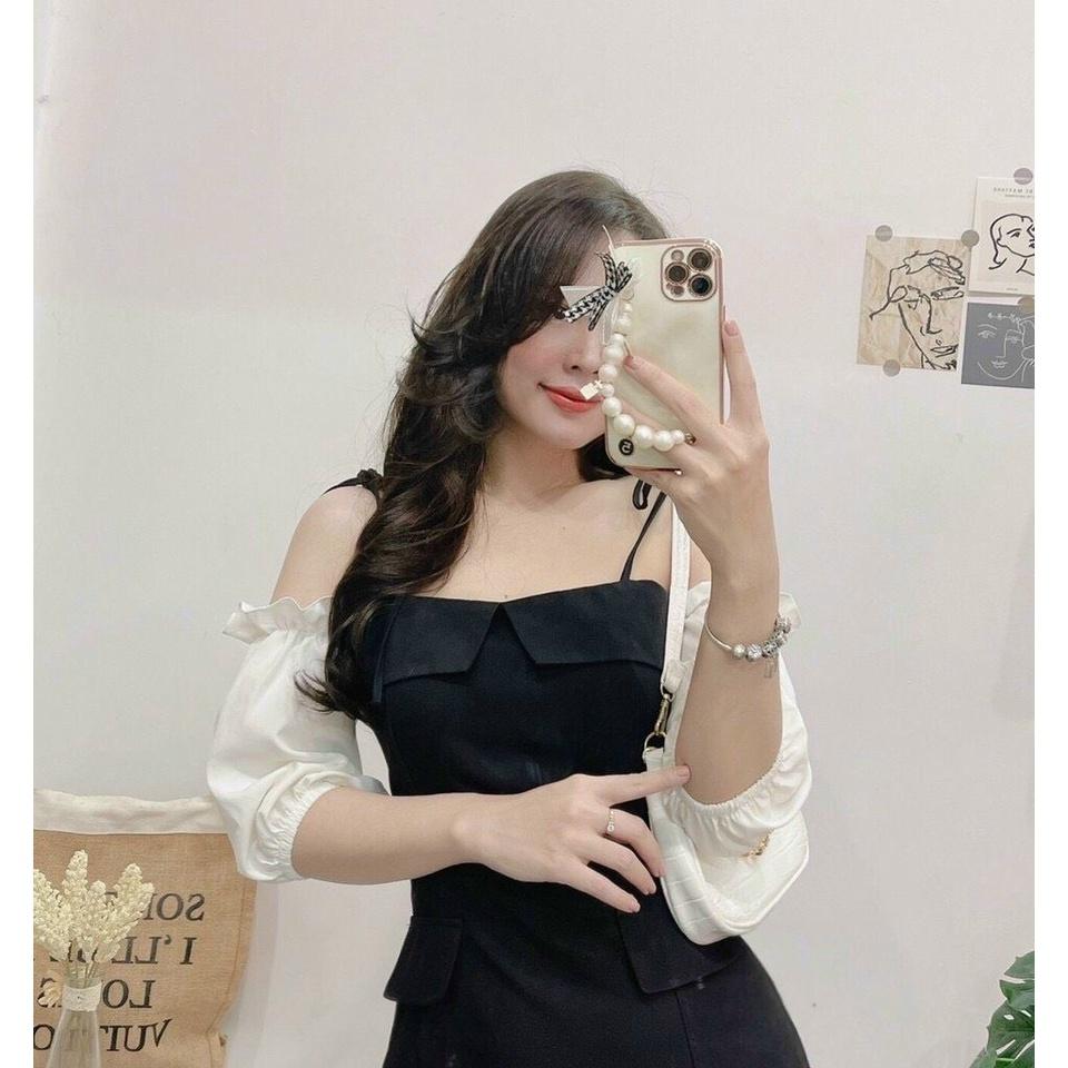 Đầm Trễ Vai Tay Bồng