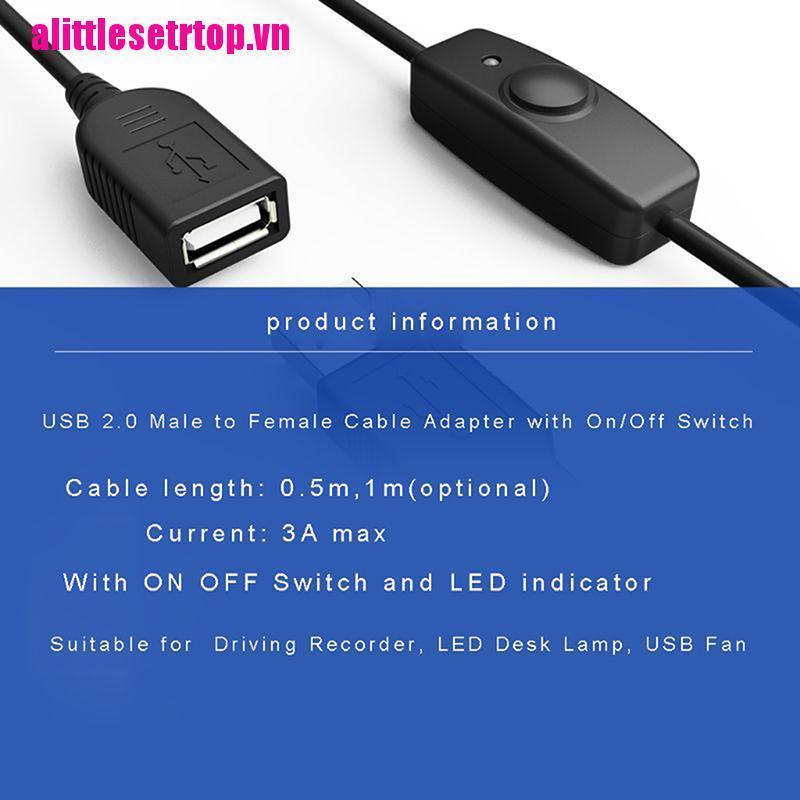 Cáp Mở Rộng USB 2.0 Có Công Tắc Bật / Tắt