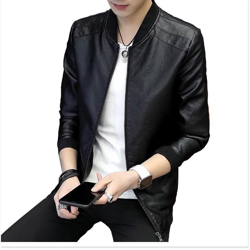 Áo khoác da nam bomber xịn xò cao cấp cho các bạn cool ngầu , bao bảnh KME FASHION