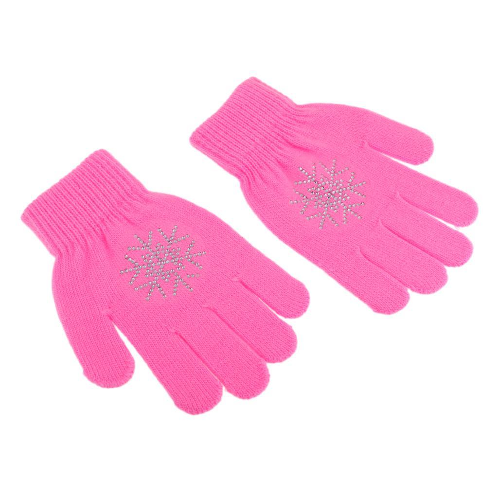 2x Anti-Slip Padded Winter Stretchy Gloves Glove for Age Above 12 Kids