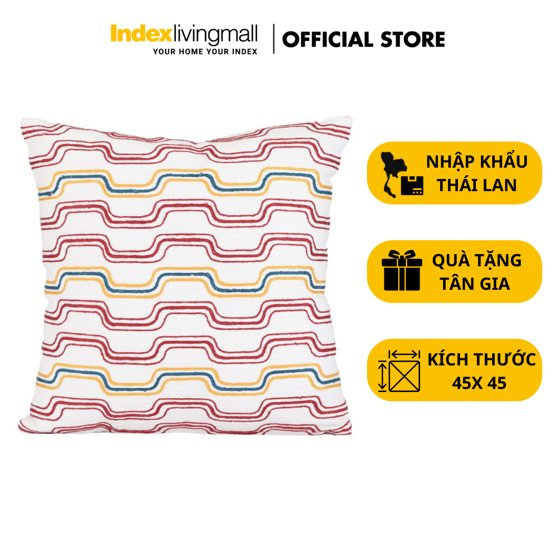 Gối Tựa Lưng Sofa PHORY-GRAPH 45x45x10 cm, chất liệu vải cotton, nhiều màu | Index Living Mall - Phân phối độc quyền tại Việt Nam