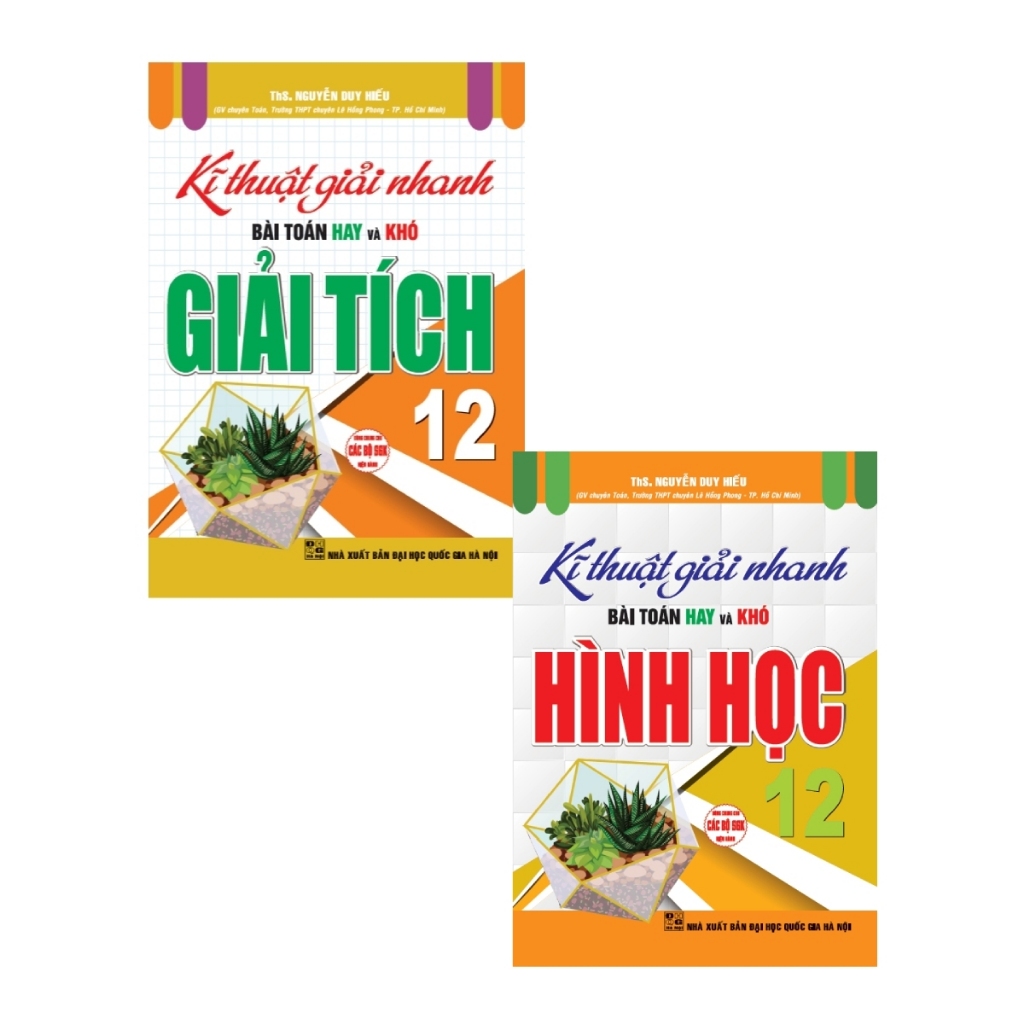 Sách - Combo Kĩ thuật giải nhanh bài Toán hay và khó Giải Tích 12 + Hình Học 12 (2 quyển) - HA