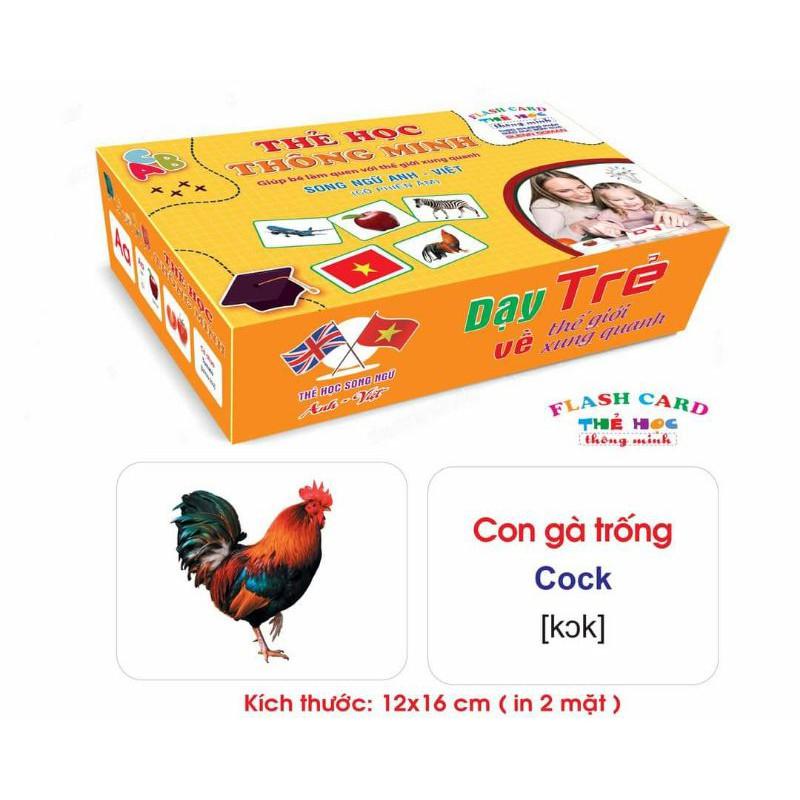 Bộ Thẻ Học Thông Minh loại to Flashcard 18 chủ đề