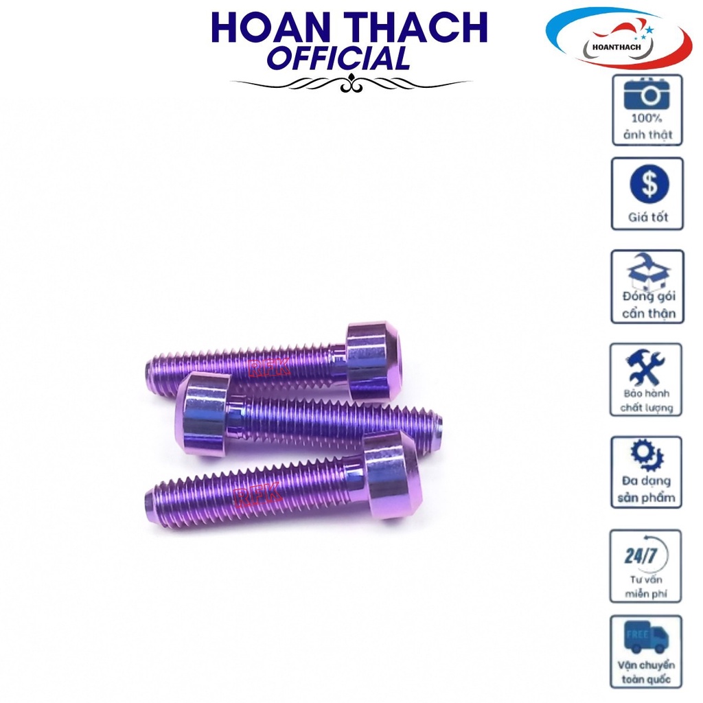 Ốc Gr5 Titan 6L20 Trụ Tím dùng cho nhiều dòng xe SP010499 ( giá 1 con)