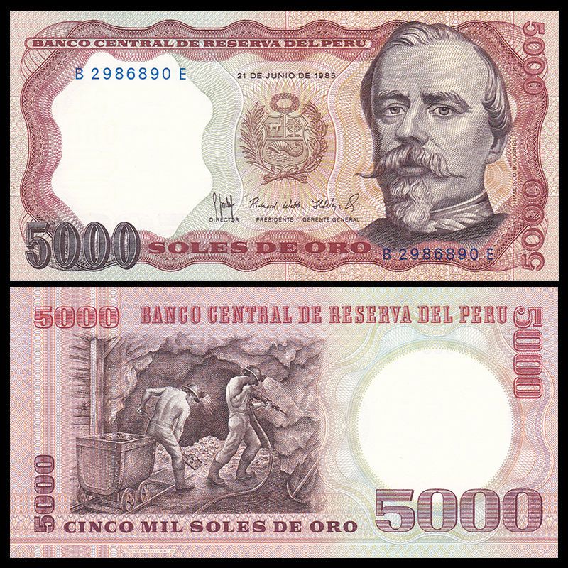 Tiền Peru 5000 soles, tiền thế giới sưu tầm