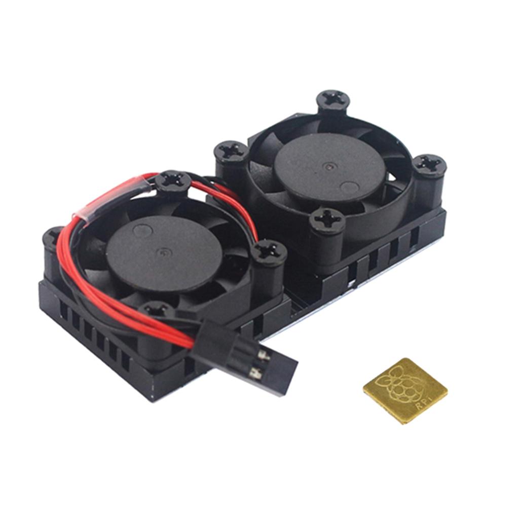 5V 0.3A Fan Cooling System Module with Heatsink for Raspberry Pi 3B/2B/B+, Dual Fan Cooler Fan