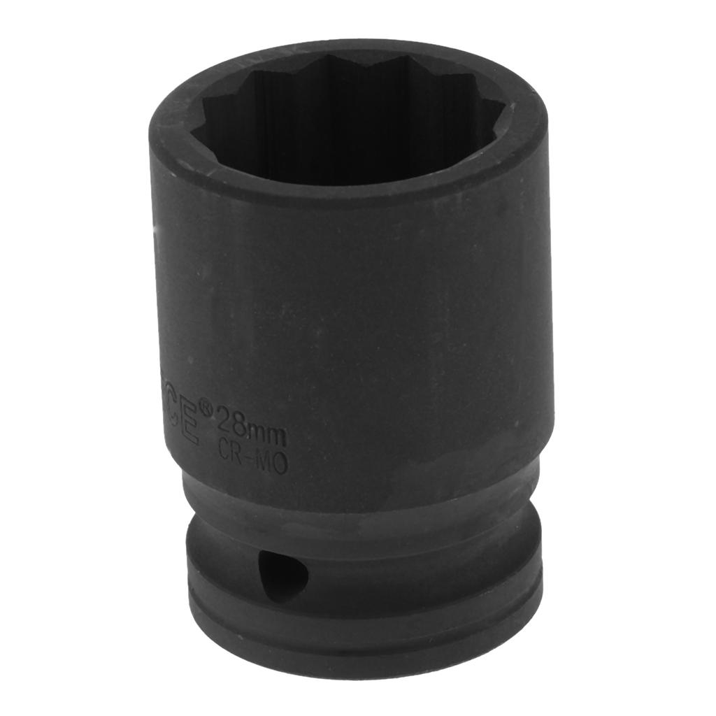 3/4" Square Drive 12 Point Deep Impact Socket 28mm