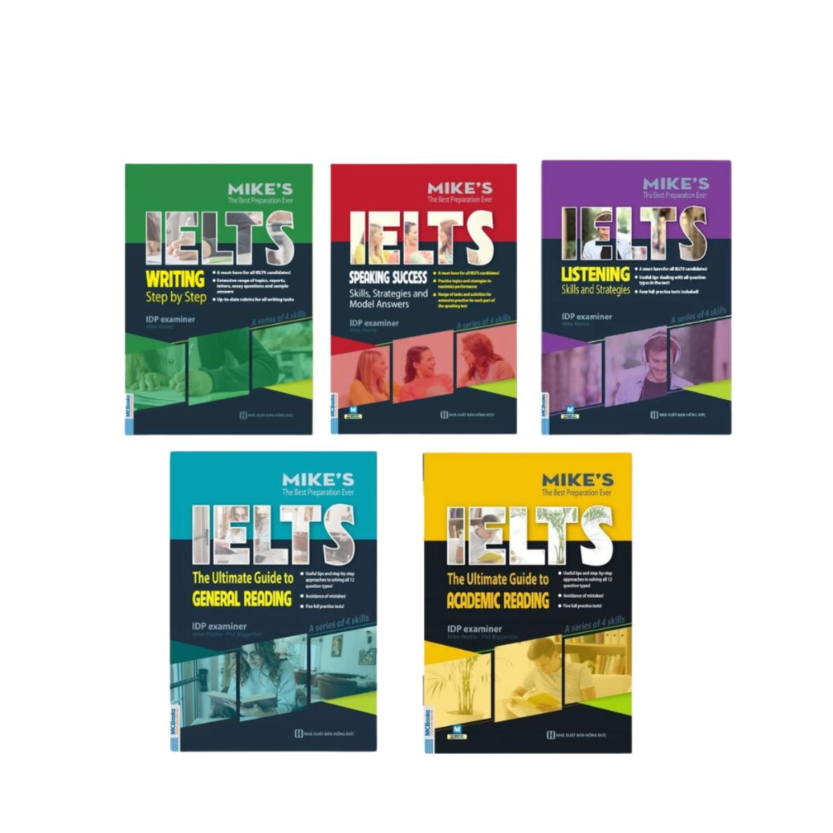 Sách - Combo Ielts Mike's (Writing, Reading, Speaking, Listening) - Học Kèm App Online