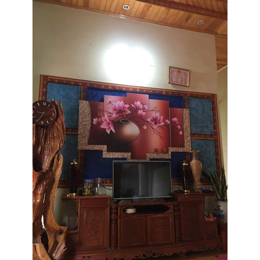 Bộ tranh treo tường phong thủy trang trí nội thất đẹp và giá gốc tại xưởng mới nhất thị trường ĐL 51 sen đất tài lộc