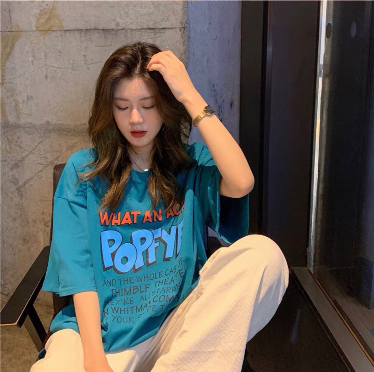 POPFYE_Áo thun nữ form rộng đẹp tay lỡ kiểu hàn quốc , áo phông nữ form rộng unisex vải cotton