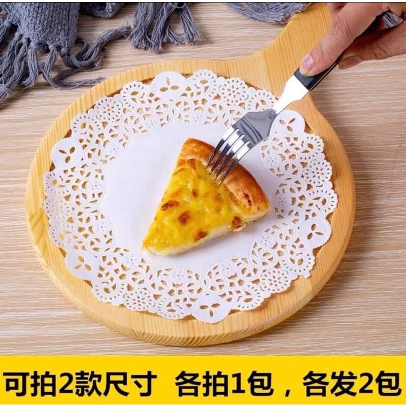 Set 140 tờ giấy thấm dầu tròn đục hoạ tiết size 21.5cm