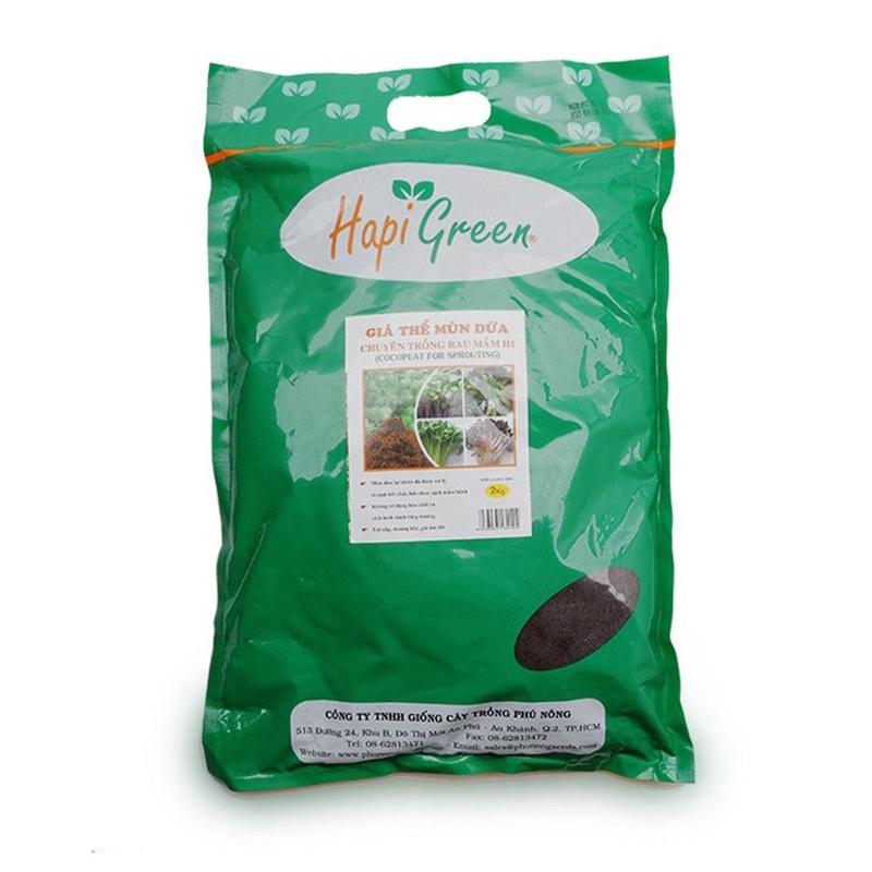 Giá Thể Mùn Dừa Trồng Rau Mầm Thủy Canh Hapi Green Bao 2kg KNS216