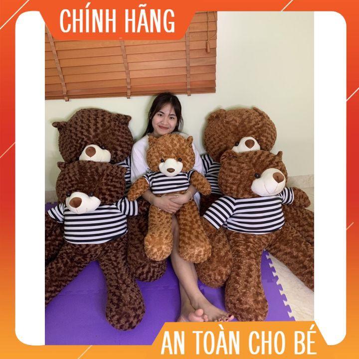 Gấu Bông Teddy 0,95m-1m1-1m3 Gấu Bông To, Gối Ôm Hình Thú Teddy Nâu Bự Khổng Lồ Siêu Đáng Yêu - MH06