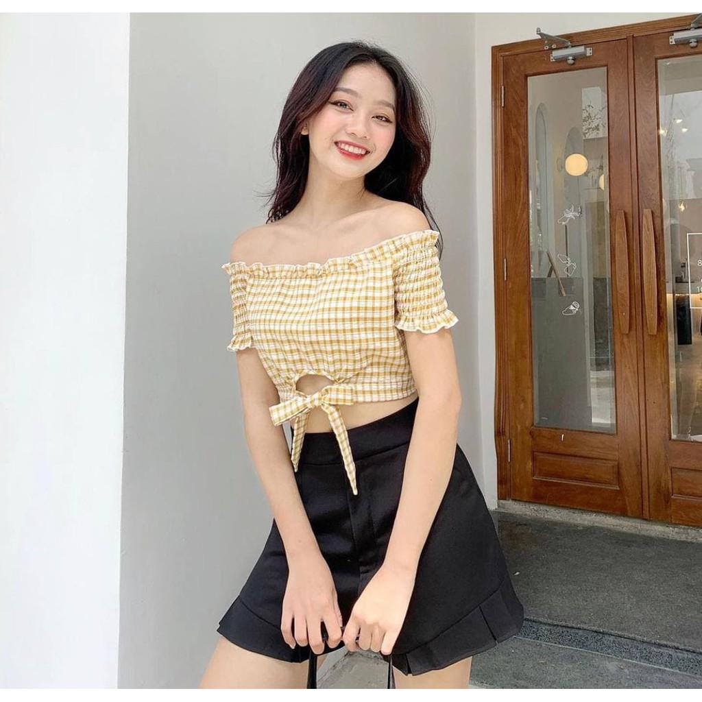 Áo Bẹt Vai Thắt Eo
