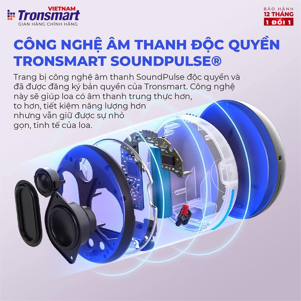 Tronsmart Splash 1 Bluetooth 5.0 Tích hợp đèn LED Chống nước IPX7 Công suất 15W Công nghệ âm thanh SoundPulse TWS - Hàng Chính Hãng